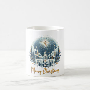 Mug Joyeux Noël Bleu & Musique Or