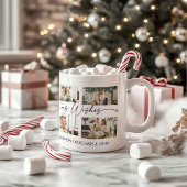 Mug Joyeux Noël bleu Script Photo Collage personnalisé