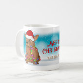 Mug Joyeux Noël Boston Terrier Santa Hat Amoureux des (Devant gauche)