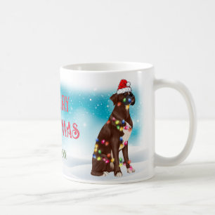Mug Joyeux Noël Boxer Amoureux des chiens mignon