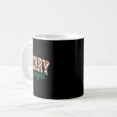Mug Joyeux Noël Bright À damiers Noël (Devant gauche)