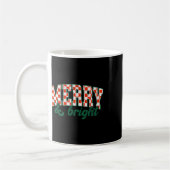 Mug Joyeux Noël Bright À damiers Noël (Gauche)