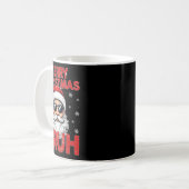 Mug Joyeux Noël Bruh Funny Père Noël Retro Hommes W (Devant gauche)