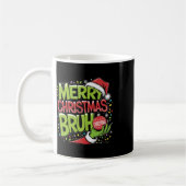 Mug Joyeux Noël Bruh Green Hat Santa Hat Fam (Gauche)
