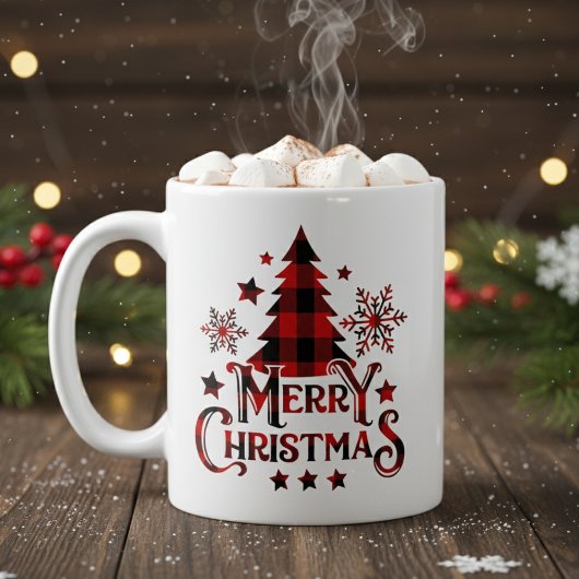 Mug Joyeux Noël Buffalo Plaid Holiday