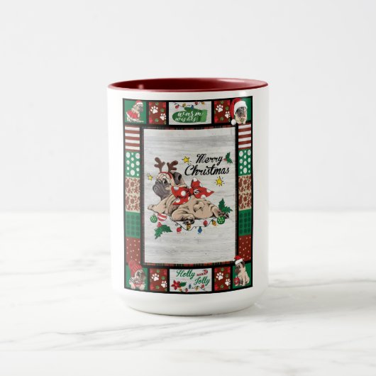 Mug Joyeux Noël Carlin Noël Fête Carlin Amoureux (Centre)