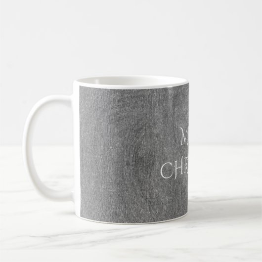 Mug Joyeux Noël Chalkboard Typographie noir blanc (Gauche)