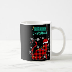 Mug Joyeux Noël Chat à Carreaux Graphique Pour Amateur