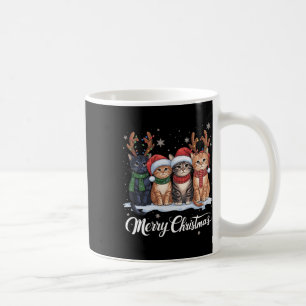 Mug Joyeux Noël Chat Lumière de Noël Renne Père Noël