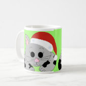 Mug Joyeux Noël chat miaou (Devant gauche)