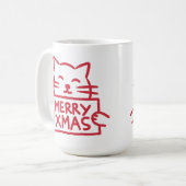 Mug Joyeux Noël Chat Mignon (Devant gauche)