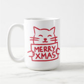 Mug Joyeux Noël Chat Mignon (Gauche)