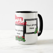 Mug Joyeux Noël cheer Holly Berries photo (Devant droit)