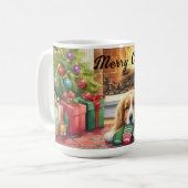 Mug Joyeux Noël Chien Vacances (Devant gauche)