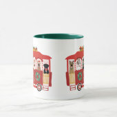Mug Joyeux Noël Chiens de vacances Trolly (Centre)