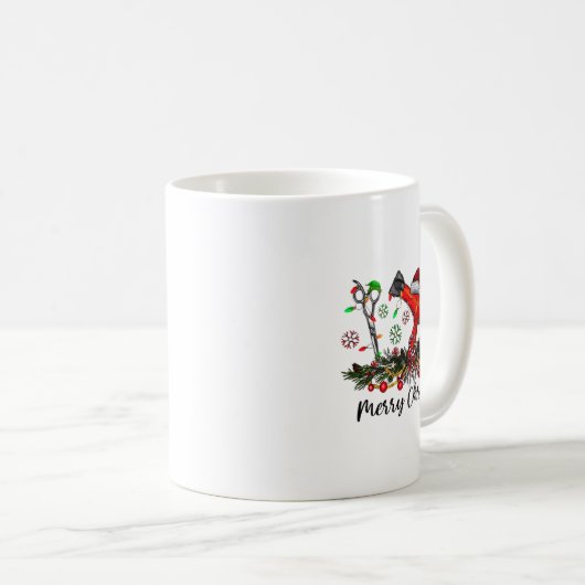 Mug Joyeux Noël Coiffeur Coiffeur Correspondance C (Devant droit)