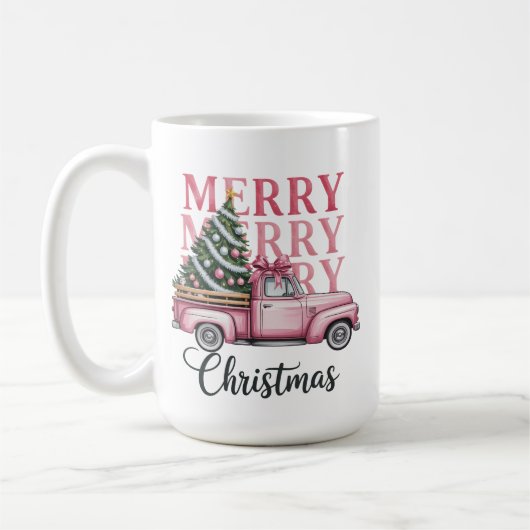 Mug Joyeux Noël Coquette Bow Noël Fête (Gauche)