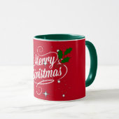 Mug Joyeux Noël, couleurs festives des fêtes, (Devant droit)