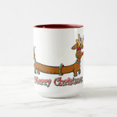 Mug Joyeux Noël Dachshund (Centre)