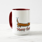 Mug Joyeux Noël Dachshund (Devant gauche)