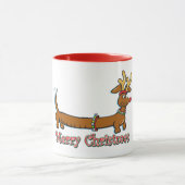 Mug Joyeux Noël Dachshund (Centre)