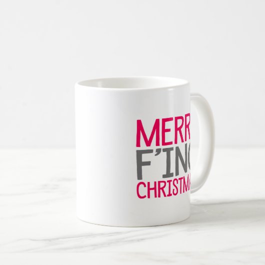 Mug Joyeux Noël de F'ing. (Devant droit)