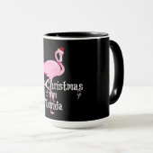 Mug Joyeux Noël de Floride, flamant rose (Devant droit)
