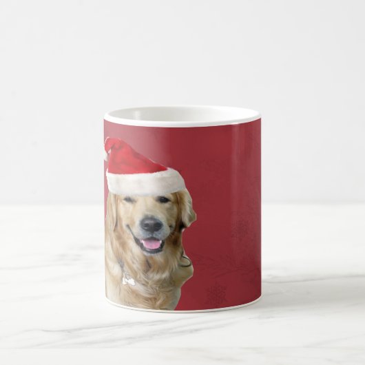 Mug Joyeux Noël de golden retriever (Centre)