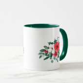 Mug Joyeux Noël de la couronne À feuillage persistant  (Devant droit)