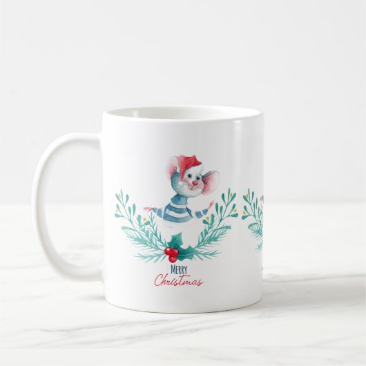 Mug Joyeux Noël de la souris (Gauche)