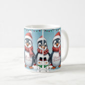 Mug Joyeux Noël de manchot (Devant droit)