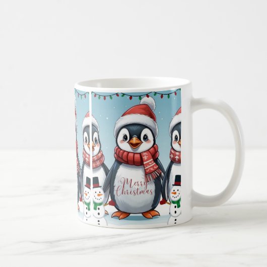 Mug Joyeux Noël de manchot (Droite)