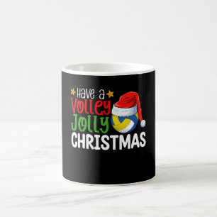 Mug Joyeux Noël de volley-ball en fête