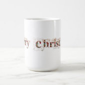 Mug Joyeux Noël Décoratif Or et Baubles Texte (Centre)