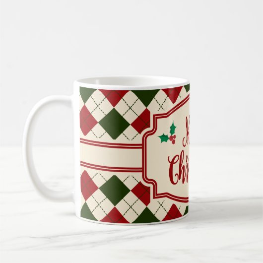 Mug Joyeux Noël design vintage (Gauche)
