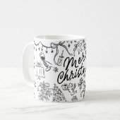 Mug Joyeux Noël Dessin à la main (Devant gauche)
