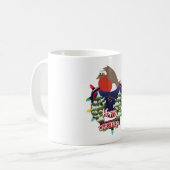 Mug Joyeux Noël dessin animé logo Robin (Devant gauche)