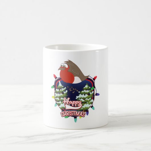 Mug Joyeux Noël dessin animé logo Robin (Centre)