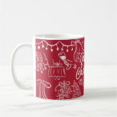 Mug Joyeux Noël dessiné à la main (Gauche)