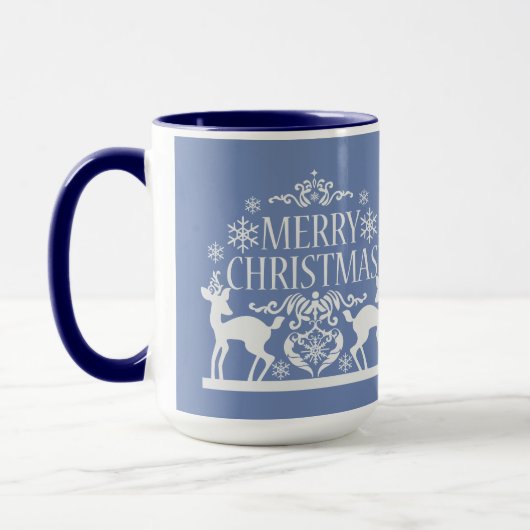 Mug Joyeux Noël deux tonalités Mug-Blue (Gauche)