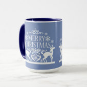 Mug Joyeux Noël deux tonalités Mug-Blue (Devant gauche)