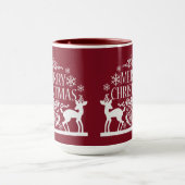 Mug Joyeux Noël Deux tonalités Rouge profond (Centre)