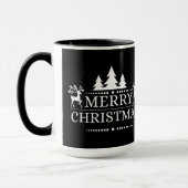 Mug Joyeux Noël Deux Tone Mug-Black (Gauche)