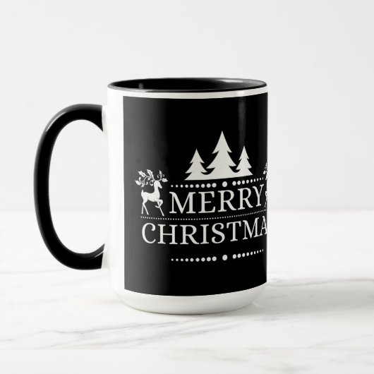 Mug Joyeux Noël Deux Tone Mug-Black (Gauche)