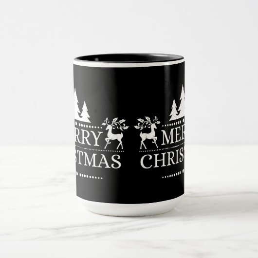 Mug Joyeux Noël Deux Tone Mug-Black (Centre)