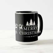 Mug Joyeux Noël Deux Tone Mug-Black (Devant droit)