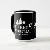 Mug Joyeux Noël Deux Tone Mug-Black (Devant gauche)