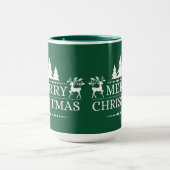 Mug Joyeux Noël Deux Tone Mug-Green (Centre)