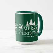 Mug Joyeux Noël Deux Tone Mug-Green (Devant droit)
