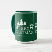 Mug Joyeux Noël Deux Tone Mug-Green (Devant gauche)
